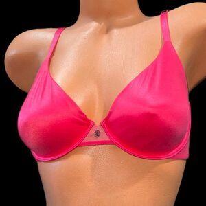 Victoria’s Secret Fabulous Supersoft Satiny unlined semi demi bra Coral